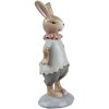 Clayre & Eef 6PR5257 Decorative Rabbit Beige Blue 8x6x19 cm