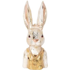 Clayre & Eef 6PR5489 Decorative Bust Rabbit White...