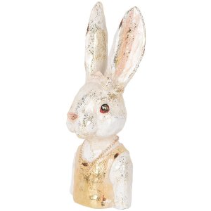 Clayre & Eef 6PR5489 Decorative Bust Rabbit White...