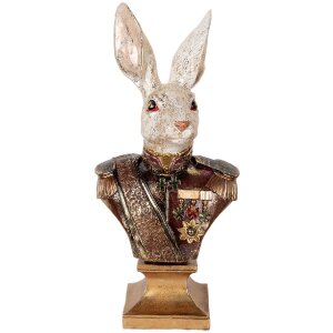 Clayre & Eef 6PR5498 Decoration Bust Rabbit White Red...