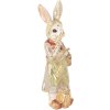 Clayre & Eef 6PR5508 Decorative Rabbit Beige Green 7x6x21 cm