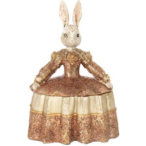 Clayre & Eef 6PR5509 Jewellery Box Rabbit Beige...