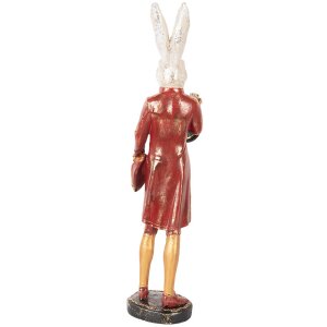 Clayre & Eef 5PR0160 Decorative Rabbit Beige Red Gold 17x17x72 cm