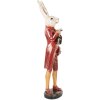 Clayre & Eef 5PR0160 Decorative Rabbit Beige Red Gold 17x17x72 cm