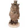 Clayre & Eef 6PR5081 Decorative Owl Brown Gold-coloured 7x6x14 cm Polyresin