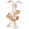 Clayre & Eef 6PR5094 Decorative Rabbit Beige Gold-coloured 8x6x14 cm Country style