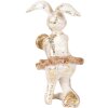 Clayre & Eef 6PR5094 Decorative Rabbit Beige Gold-coloured 8x6x14 cm Country style