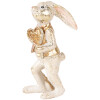 Clayre & Eef 6PR5095 Decorative Rabbit Beige Gold coloured 6x7x13 cm