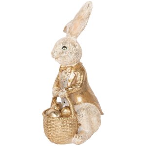 Clayre & Eef 6PR5134 Decorative Rabbit Beige Gold coloured 28x22x51 cm