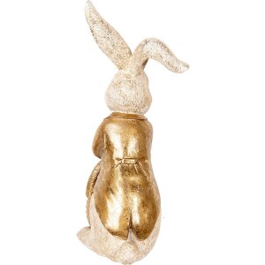 Clayre & Eef 6PR5134 Decorative Rabbit Beige Gold coloured 28x22x51 cm