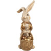 Clayre & Eef 6PR5134 Decorative Rabbit Beige Gold coloured 28x22x51 cm