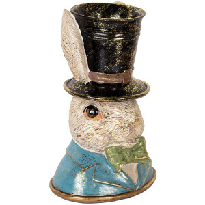 Clayre & Eef 6PR5135 Decorative Rabbit Blue Green 19x15x29 cm