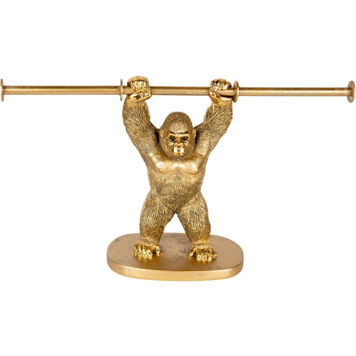 Clayre & Eef 6PR5104 Toilet roll holder Orangutan Gold 40x12x23 cm