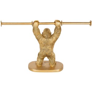 Clayre & Eef 6PR5104 Toilet roll holder Orangutan Gold 40x12x23 cm