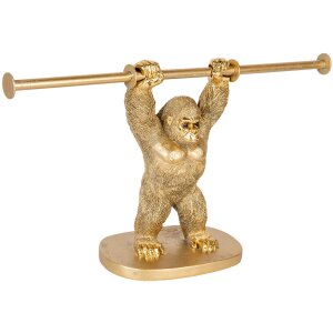 Clayre & Eef 6PR5104 Toilet roll holder Orangutan Gold 40x12x23 cm