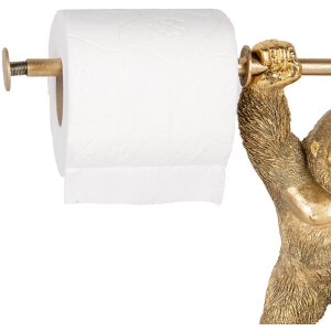 Clayre & Eef 6PR5104 Toilet roll holder Orangutan Gold 40x12x23 cm