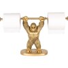 Clayre & Eef 6PR5104 Toilet roll holder Orangutan Gold 40x12x23 cm