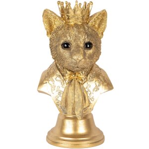 Clayre & Eef 6PR5108 Decoration Bust Cat Gold...