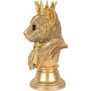 Clayre & Eef 6PR5108 Decoration Bust Cat Gold...