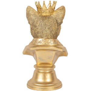 Clayre & Eef 6PR5108 Decoration Bust Cat Gold coloured 20x19x37 cm