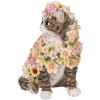 Clayre & Eef 6PR5111 Decorative Cat Grey Pink 25x19x31 cm Country Style