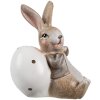 Clayre & Eef 6PR5266 Decorative Rabbit with Egg Brown White 6x4x8 cm