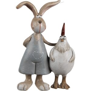 Clayre & Eef 6PR5280 Decorative Rabbit with Chicken...