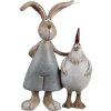 Clayre & Eef 6PR5280 Decorative Rabbit with Chicken Brown White 7x3x10 cm