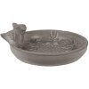 Clayre & Eef 6TE0561 Bird Feeding Bowl Stone Grey 25x24x9 cm Antique