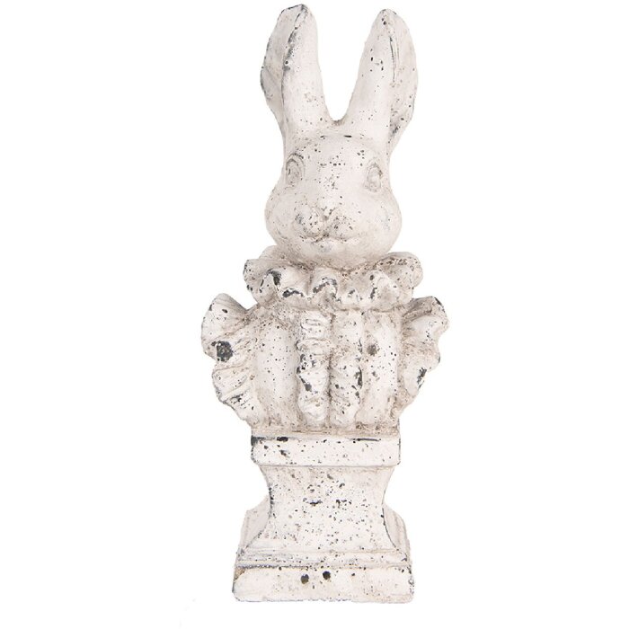 Clayre & Eef 6TE0563 Decorative Rabbit Beige Stone Antique 11x8x24 cm