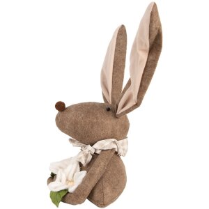 Clayre & Eef TW0617 Decoration Rabbit Brown 20x17x41 cm Country style