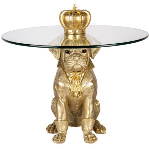 Clayre & Eef 50785 Beistelltisch Hund Gold Ø...