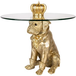 Clayre & Eef 50785 Beistelltisch Hund Gold Ø...