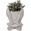 Clayre & Eef 6TE0553L Flowerpot Stone Beige 20x20x25 cm Country style