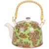 Clayre & Eef 6CETE0176 Teapot Ceramic Green Red 800 ml Retro Vintage