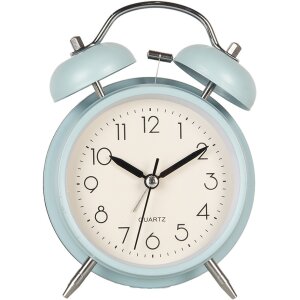 Clayre & Eef 6AC0031LBL Alarm Clock Analogue Blue...