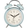 Clayre & Eef 6AC0031LBL Alarm Clock Analogue Blue Metal 12x6x17 cm 1xAA