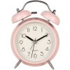 Clayre & Eef 6AC0031P Alarm Clock Analogue Pink Metal Glass 12x6x17 cm 1xAA