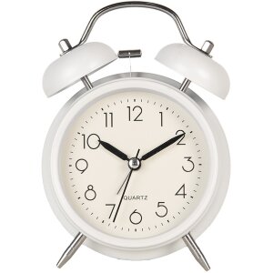 Clayre & Eef 6AC0031W Alarm Clock Analogue White...