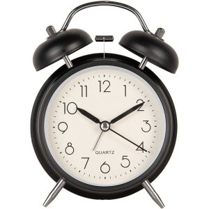 Clayre & Eef 6AC0031Z Alarm Clock Analogue Black...