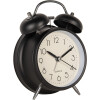 Clayre & Eef 6AC0031Z Alarm Clock Analogue Black 12x6x17 cm Metal Glass