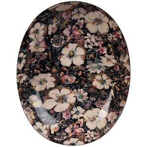 Clayre & Eef 65896 Schale Eisen Schwarz Floral...