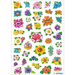 decorative labels DECOR Kleine Blumenköpfe 3 sheets