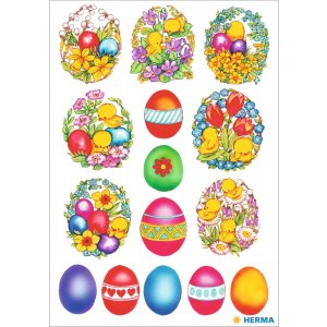 HERMA stickers decorative labels DECOR flowers chicks 3...