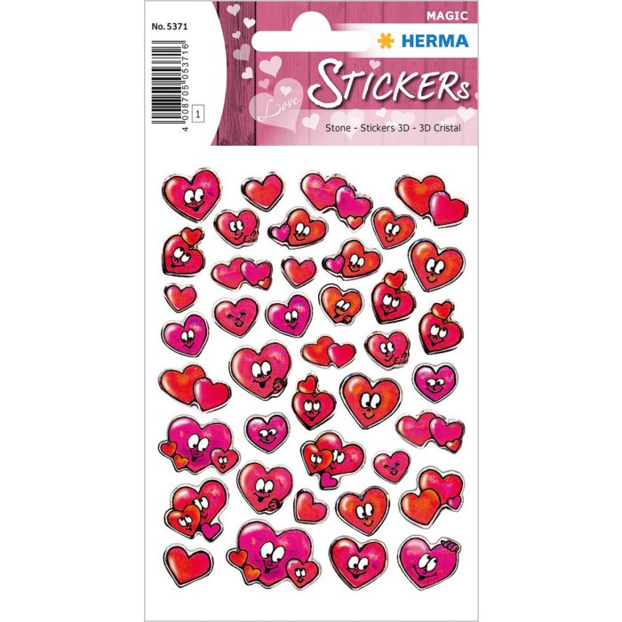 HERMA decorative labels MAGIC Herzaugen 1 sheet