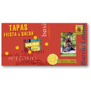 Tapas wooden picture frame with magnets for cooking recipes