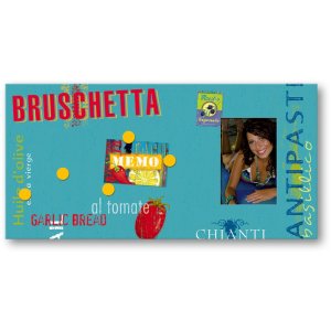 Bruschetta wooden picture frame with magnets for cooking...