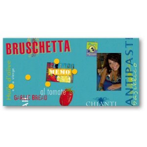 Bruschetta wooden picture frame with magnets for cooking...