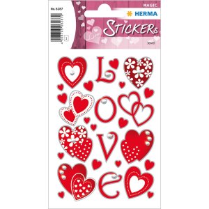 Decorative labels Magic Herzen Jewel 1 sheet