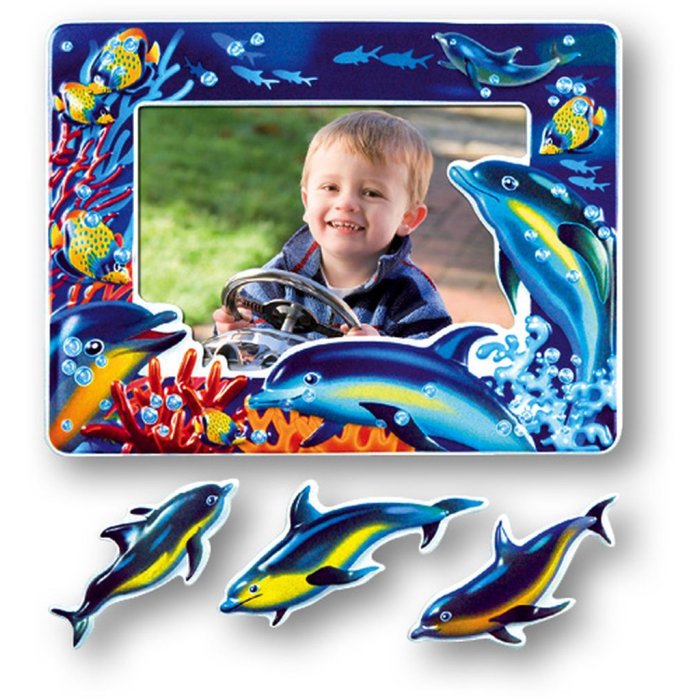 ZEP Wall Sticker Dolphins Photo Frame 10x15 cm